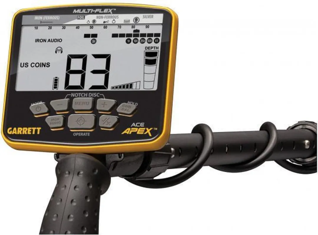 Garrett Ace APEX Metaaldetector 1142325 - Zwart/Geel