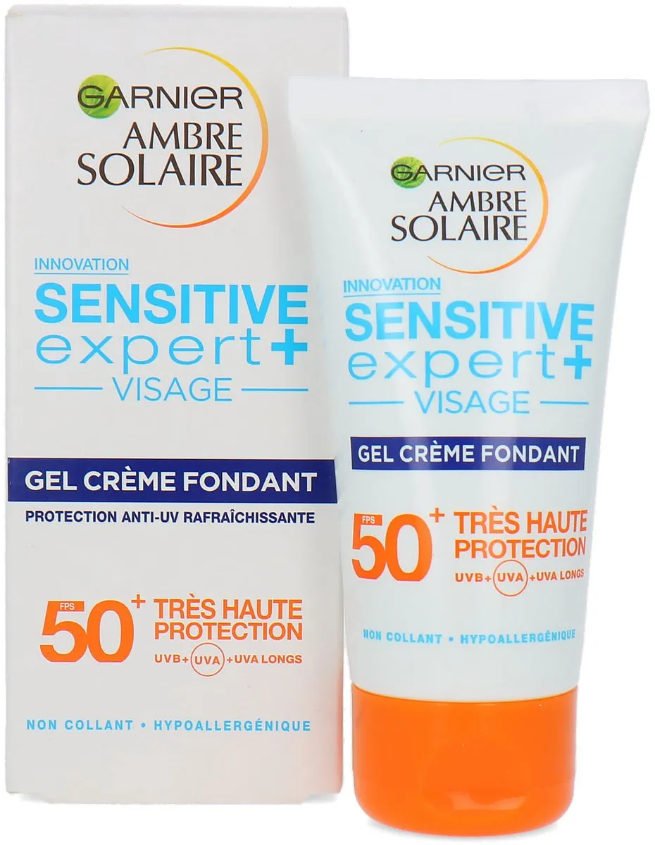 Garnier Ambre Solaire Sensitive Expert Face Melting Cream Gel SPF 50+ 50ml