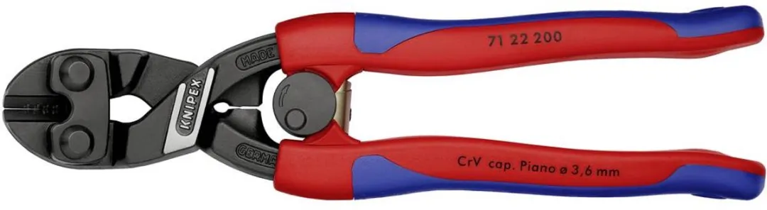 Knipex 71 22 200 Boutensnijtang - 20° gebogen kop