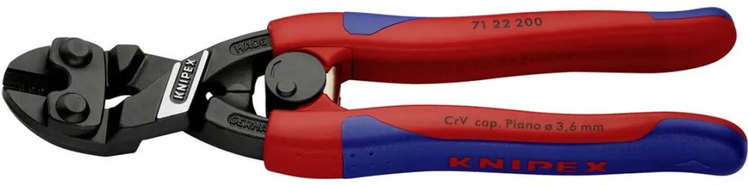 Knipex 71 22 200 Boutensnijtang - 20° gebogen kop
