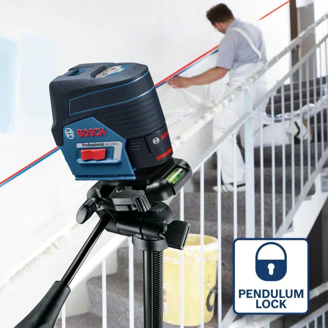 Bosch Professional GCL 2-50 C Lijnlaser - RM2 Set - Blauw/Zwart/Rood