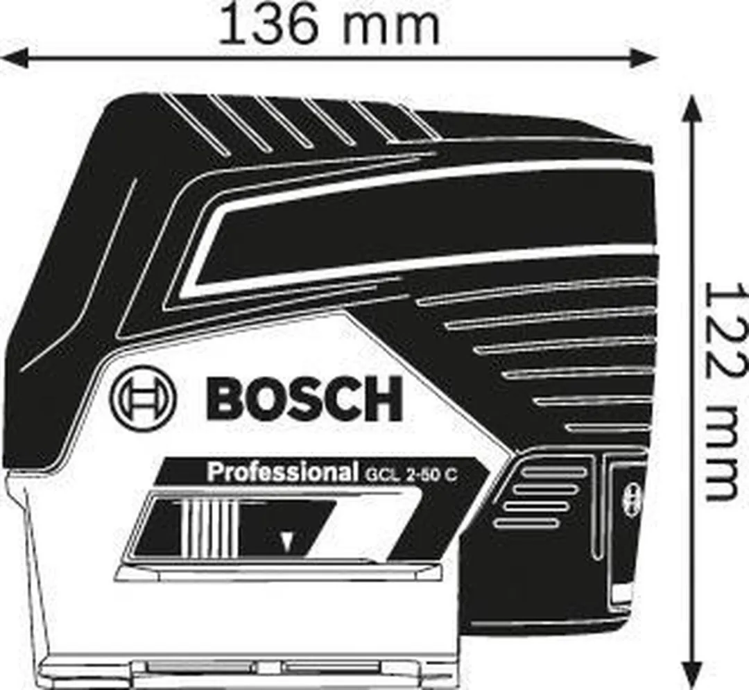 Bosch Professional GCL 2-50 C Lijnlaser - RM2 Set - Blauw/Zwart/Rood