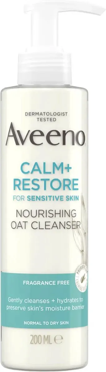 Aveeno Face Calm and Restore Nourishing Oat Cleanser 200ml