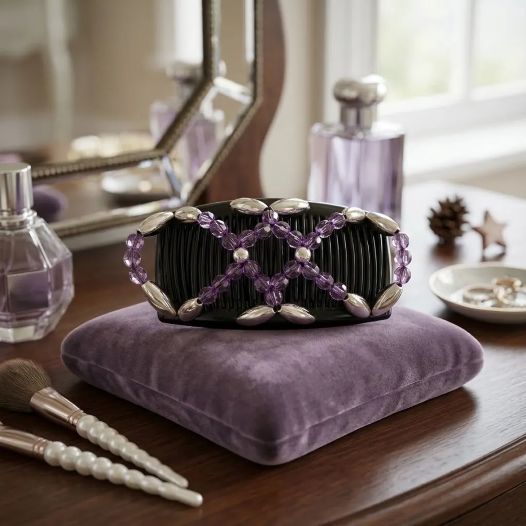NuveX Magic Hairclip Paars/Zilver - Sterke grip