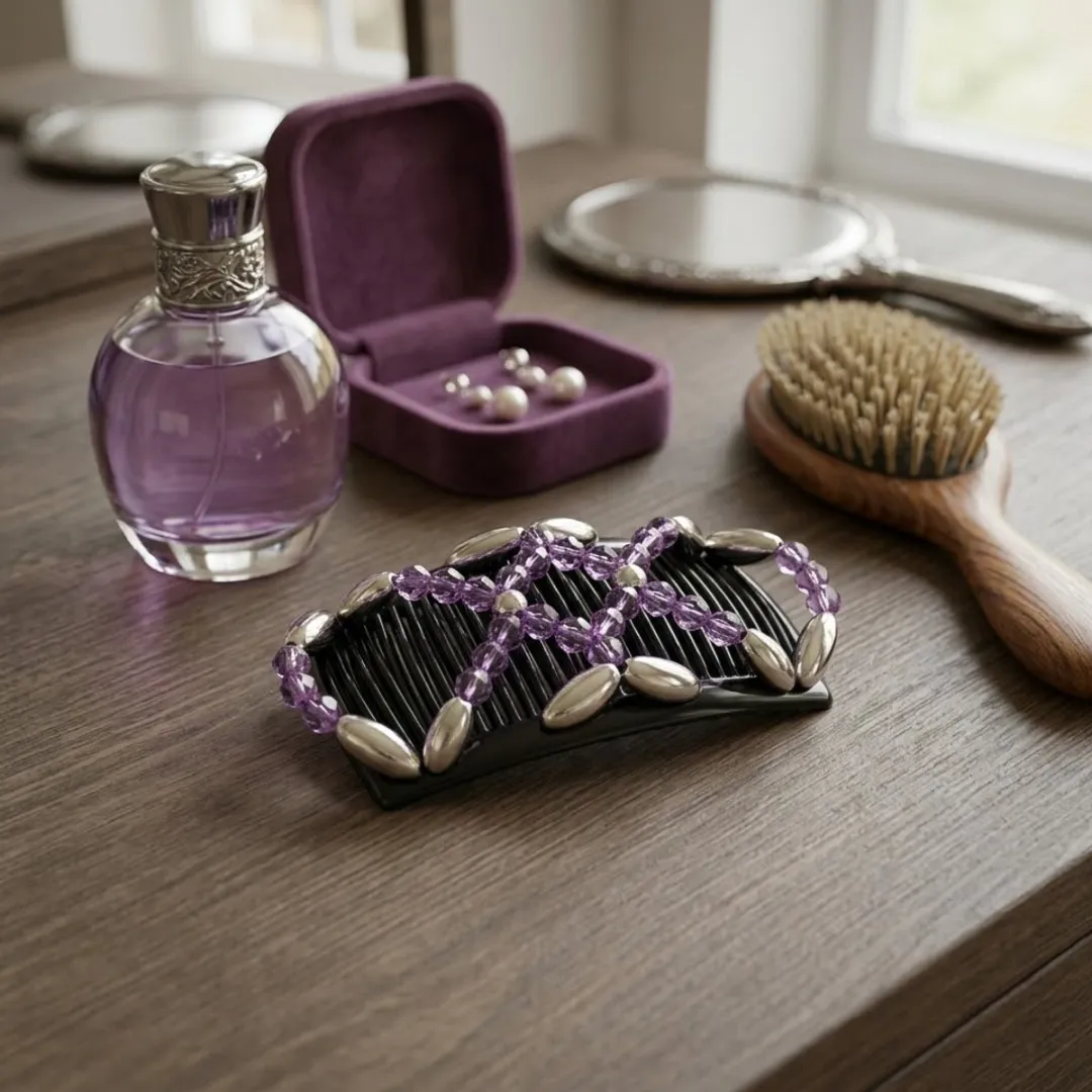 NuveX Magic Hairclip Paars/Zilver - Sterke grip