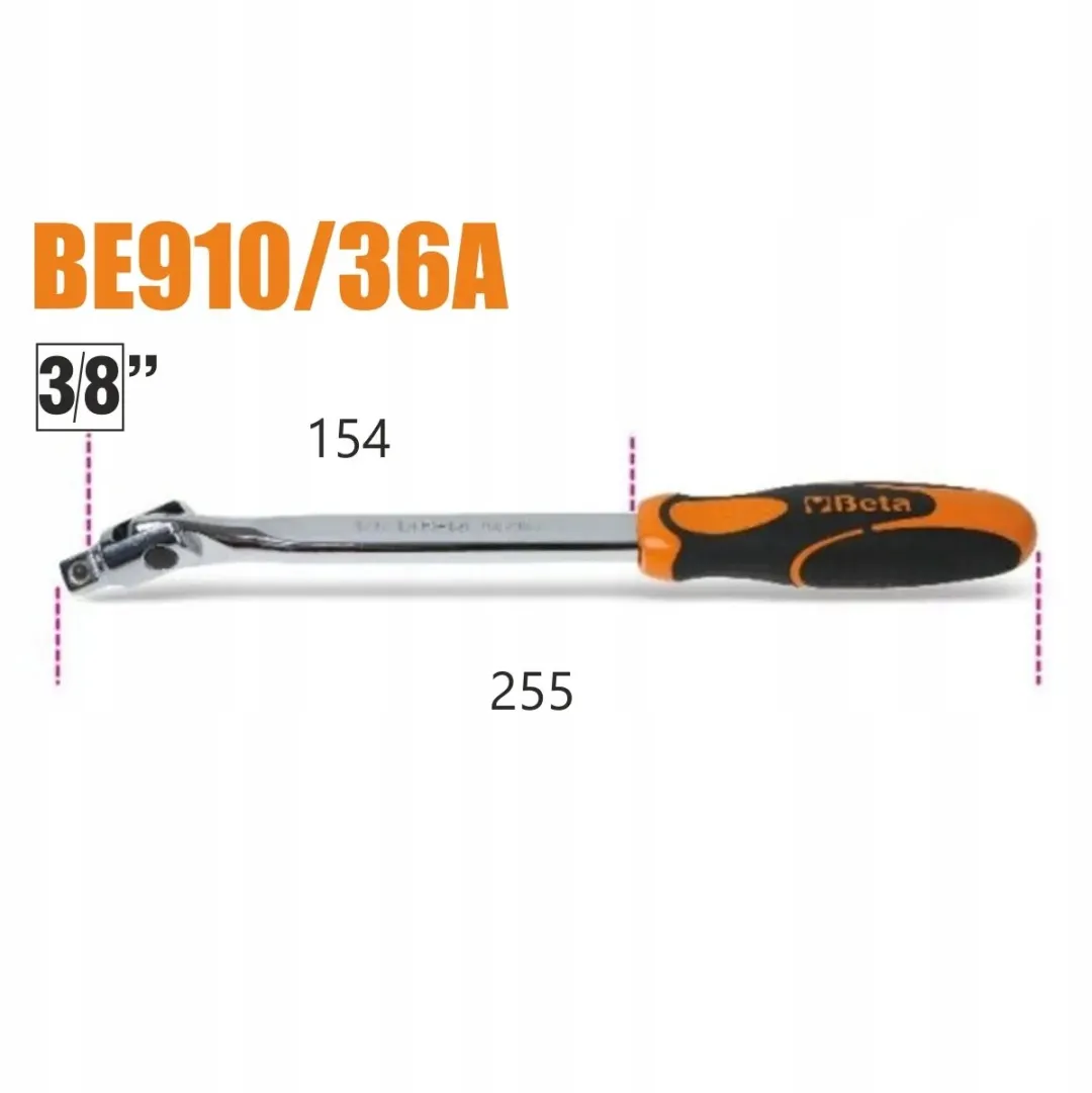 Beta 3/8" Ratelsleutel Cardan 255mm