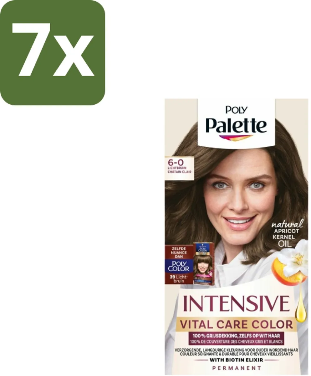 Schwarzkopf Poly Palette Haarverf 6-0 Lichtbruin