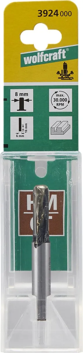 Wolfcraft Groeffrees 6mm HM 3924000