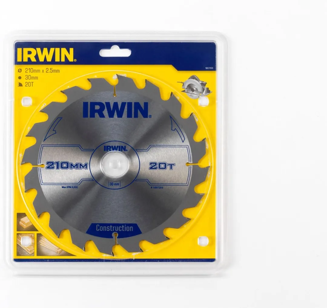 Irwin Construction Cirkelzaagblad 210mm 20T