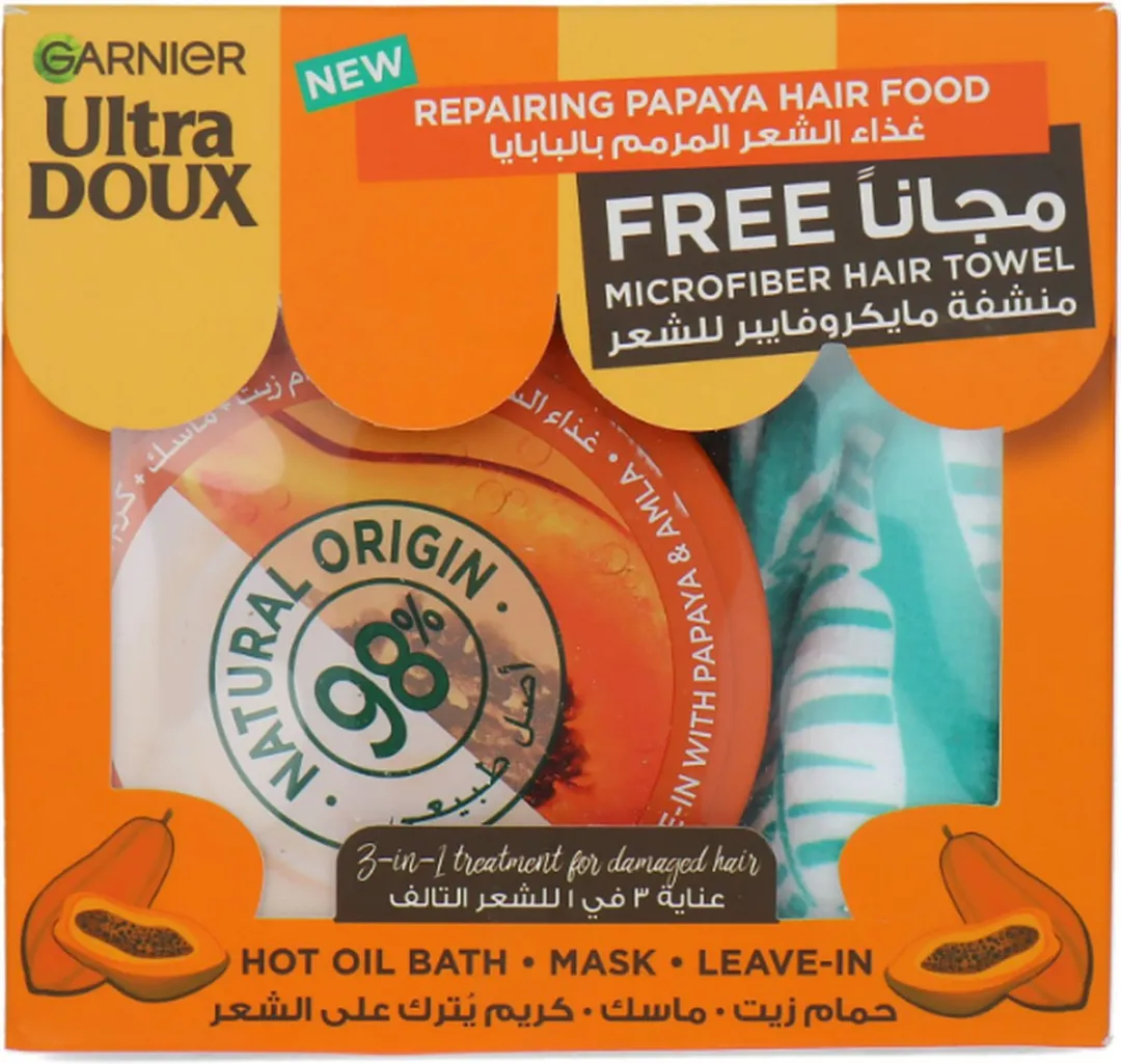 Garnier Ultra Doux Papaya Hair Food Cadeauset 390ml