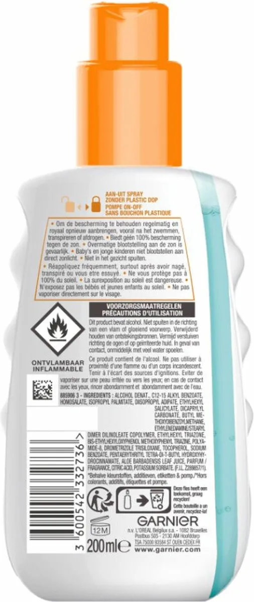 Garnier Ambre Solaire Invisible Protect Refresh Zonnebrandspray SPF 30 200ml