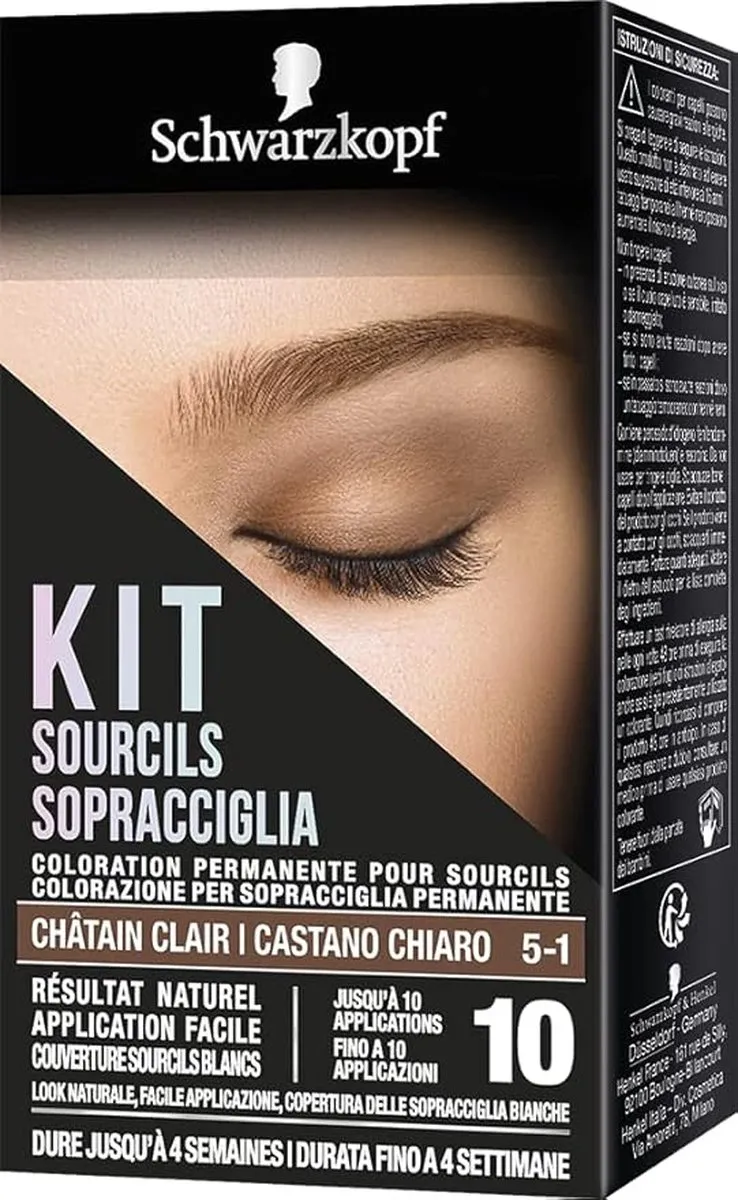Schwarzkopf Sourcils Kleurkit Châtain Clair - 2x18ml