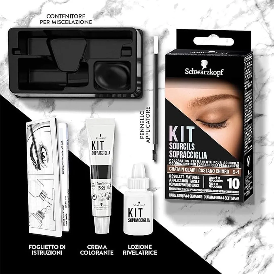 Schwarzkopf Sourcils Kleurkit Châtain Clair - 2x18ml