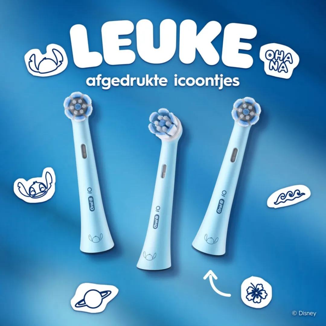 Oral-B iO Kids Stitch Opzetborstels - 12 Stuks