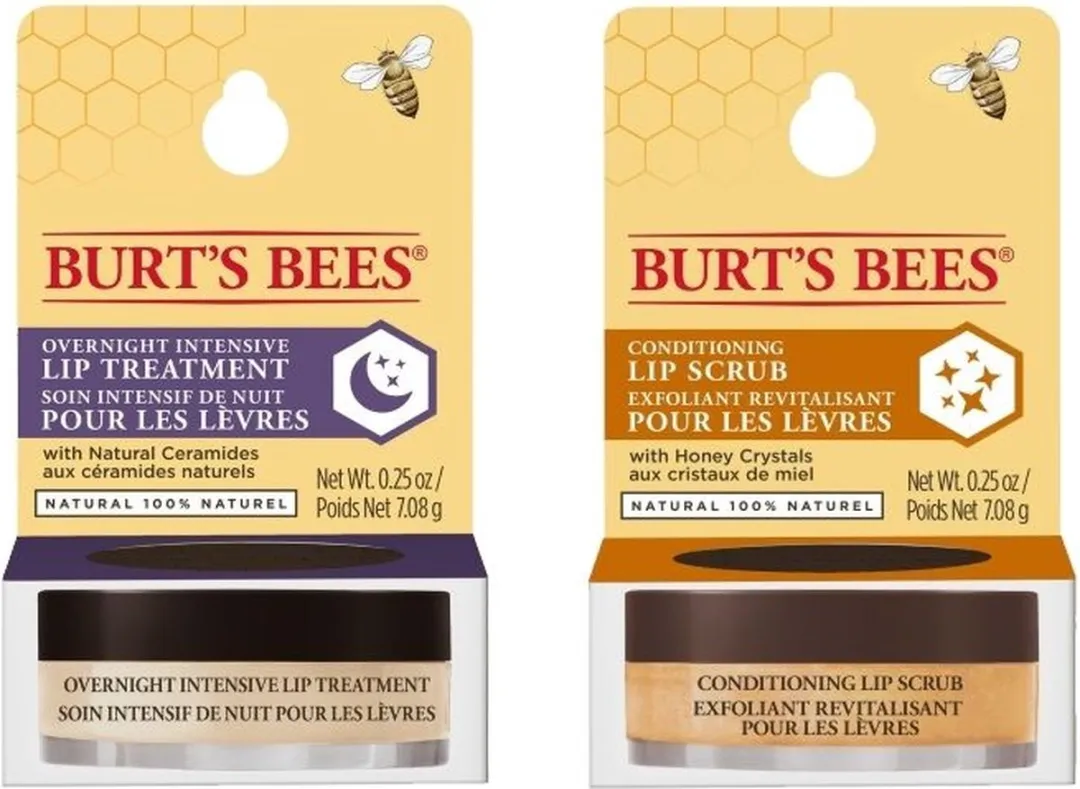 Burt's Bees Lip Treatment Overnight Intensive + Scrub Set