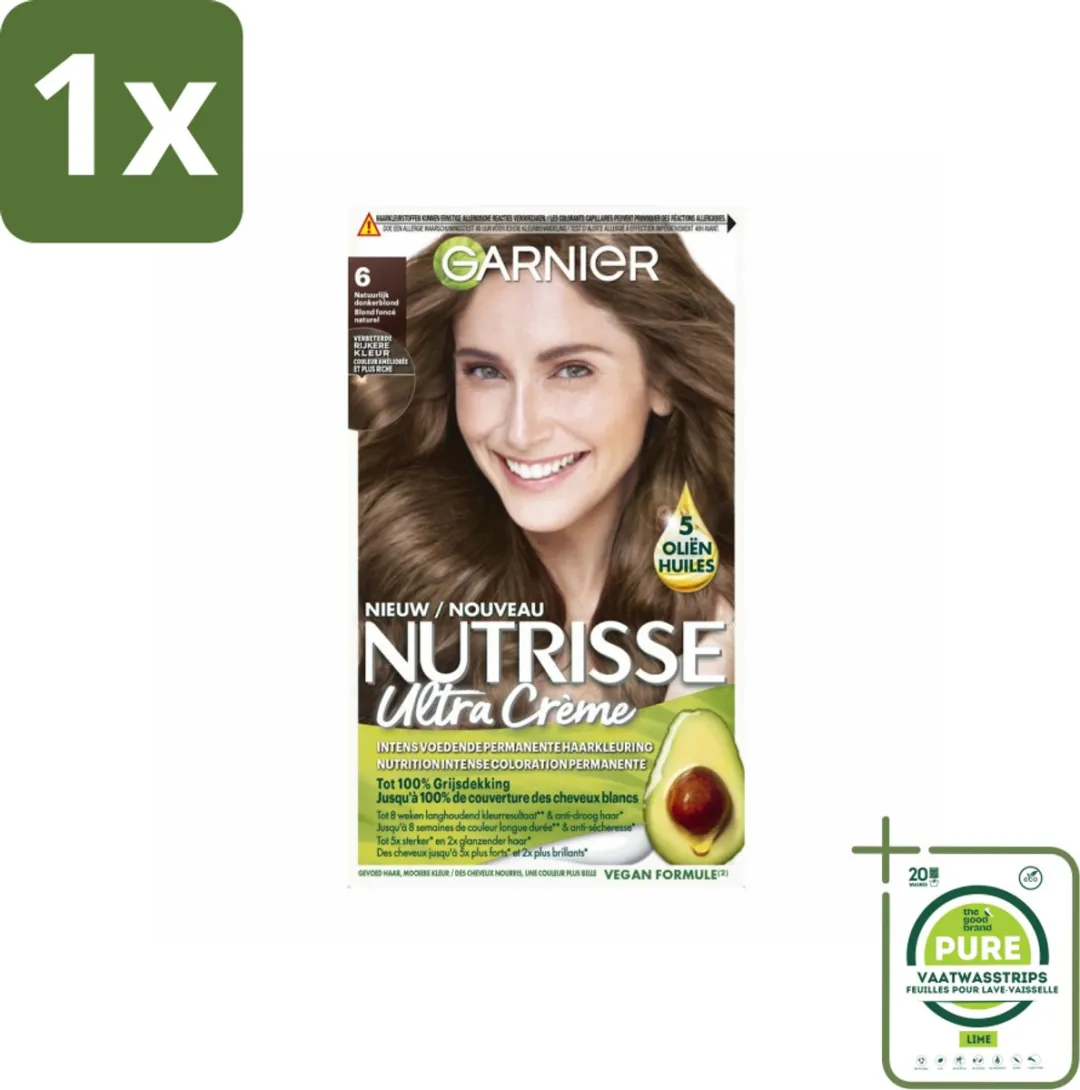 Garnier Nutrisse Ultra Crème Haarkleuring Natuurlijk Donkerblond 824ml