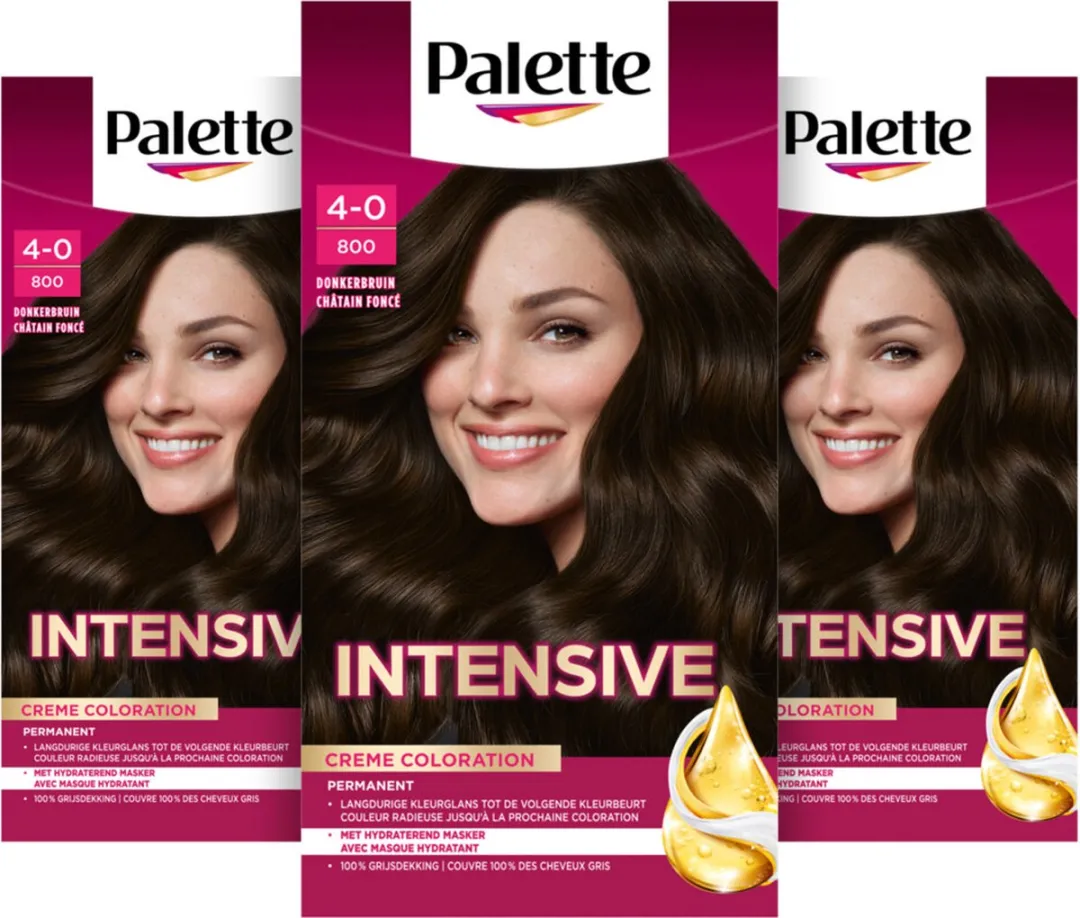 Schwarzkopf Poly Palette Haarverf 800 Donkerbruin - 3x115ml