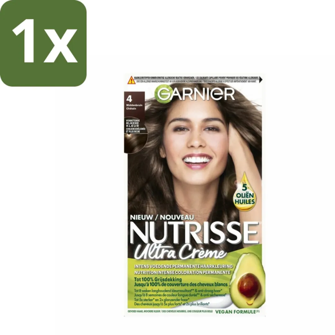 Garnier Nutrisse Ultra Crème Haarkleuring Middenbruin 824ml