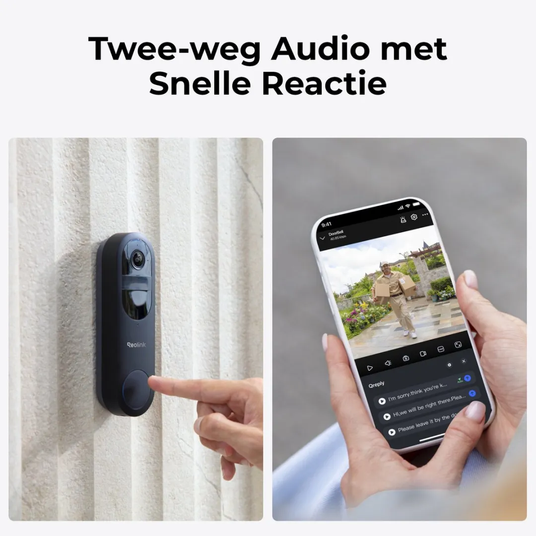Reolink D340B Videodeurbel - 4MP - Wit