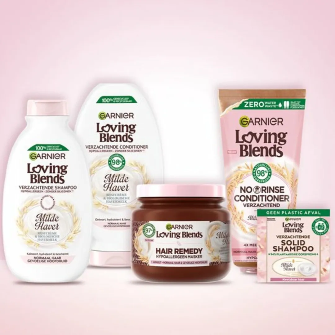 Garnier Loving Blends Milde Haver Conditioner 250ml - 3 Stuks