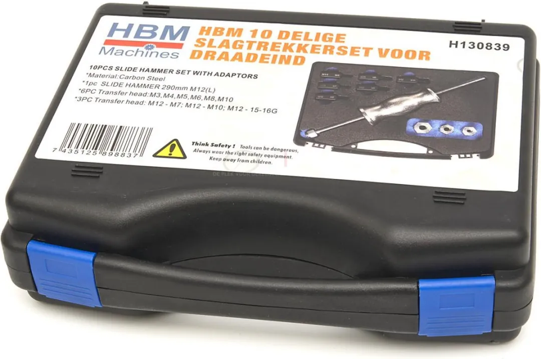 HBM Slagtrekkerset 10-delig voor draadeind