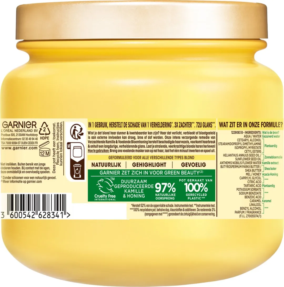 Garnier Loving Blends Haarmasker Sun-Kissed Chamomile - 340ml