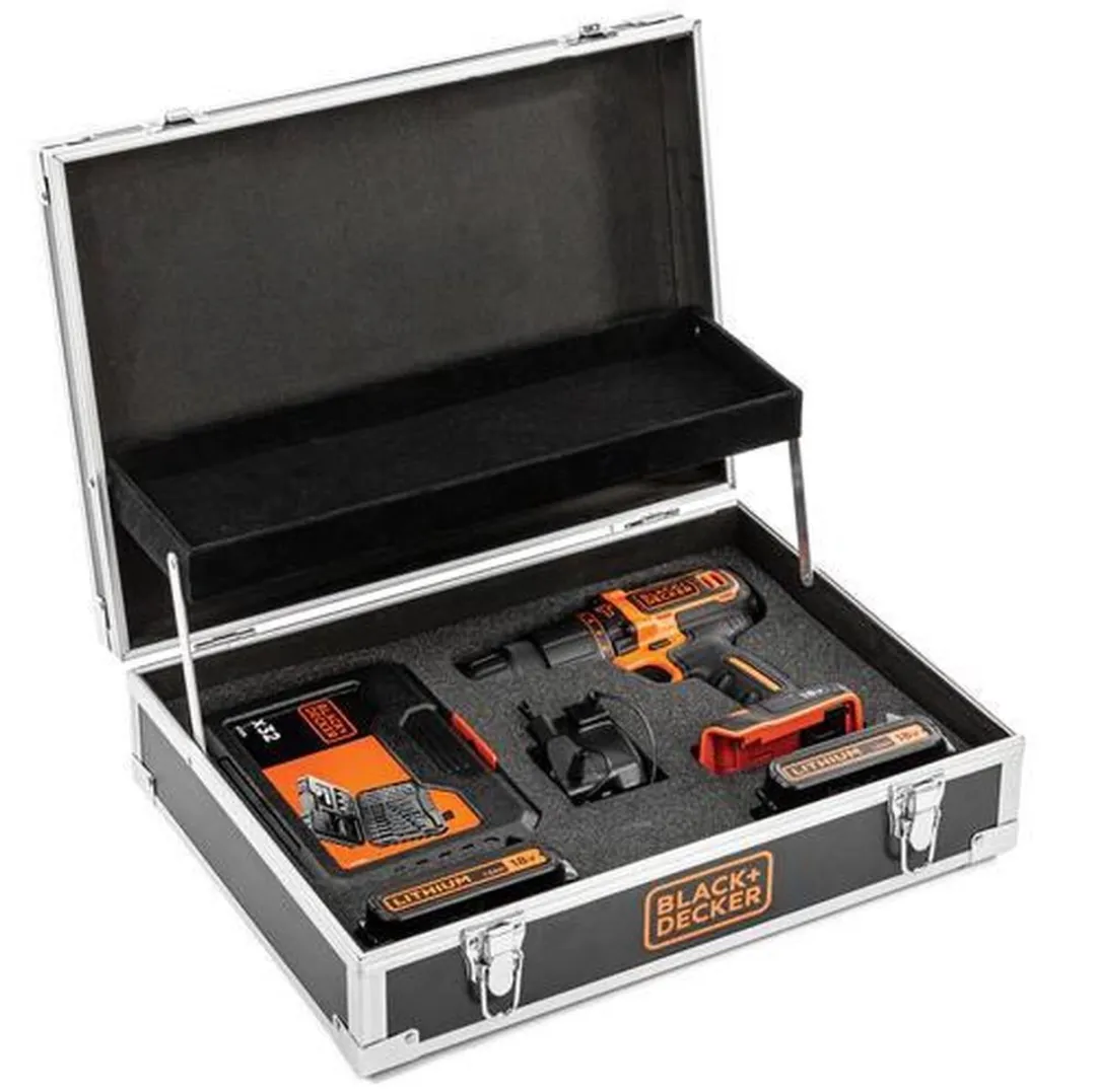 BLACK+DECKER BDCHD18B2FC-QW Schroef-/klopboormachine - 40Nm - 2x accu - afbeelding 6 van 6