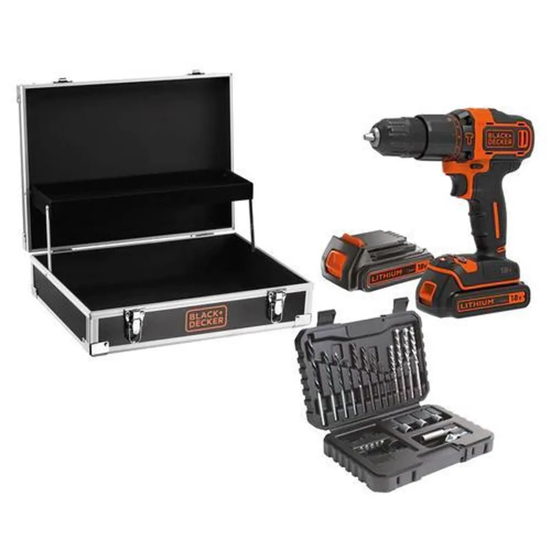 BLACK+DECKER BDCHD18B2FC-QW Schroef-/klopboormachine - 40Nm - 2x accu