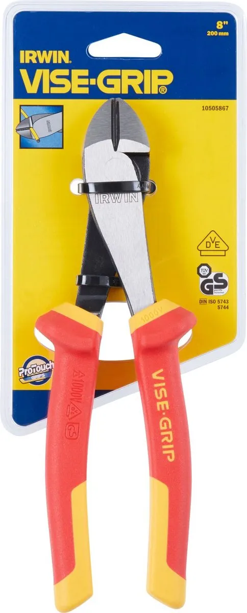 Irwin VDE-zijsnijtang 200mm - Geel/Rood - afbeelding 6 van 6