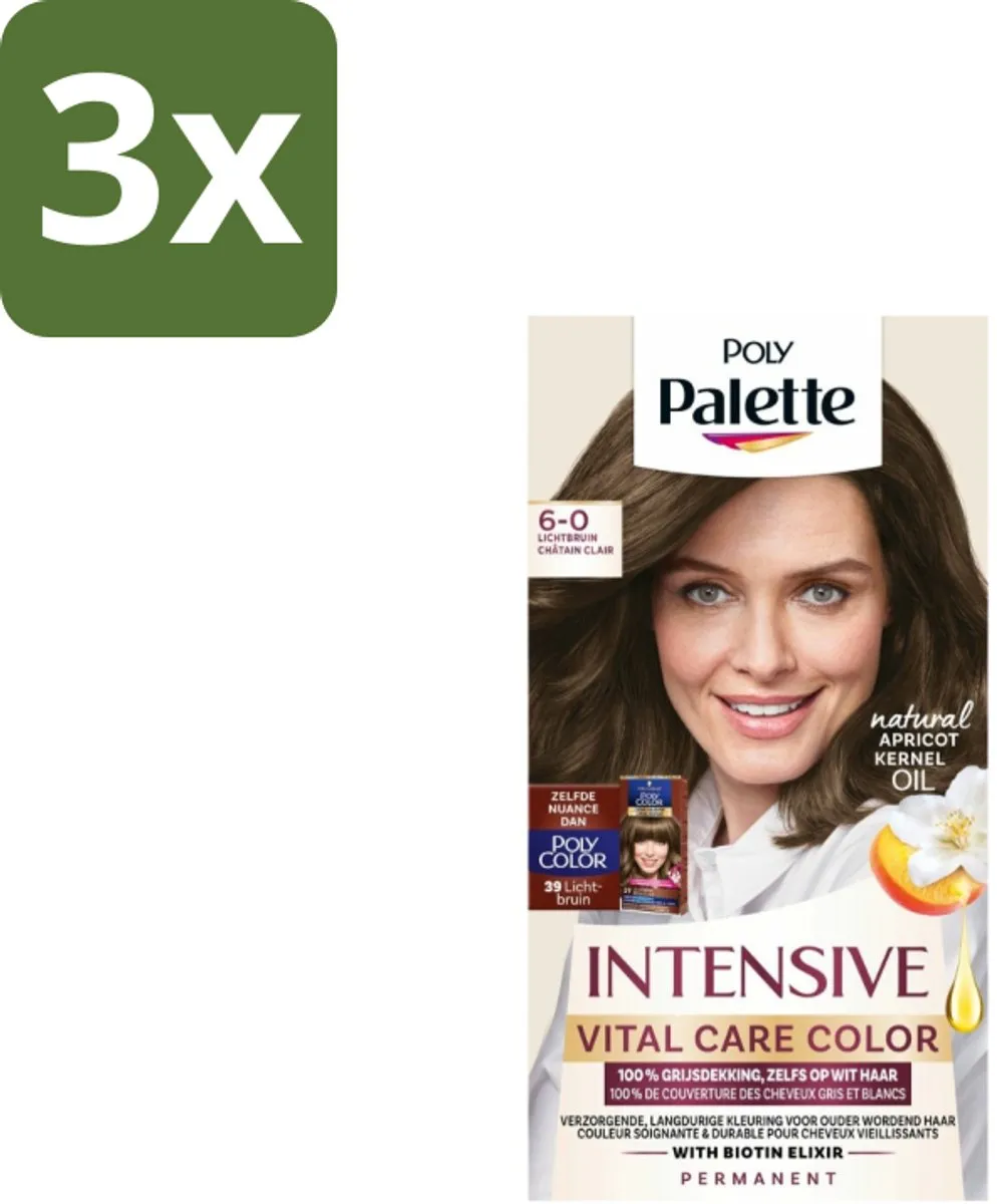 Schwarzkopf Poly Palette Haarverf 6-0 Lichtbruin