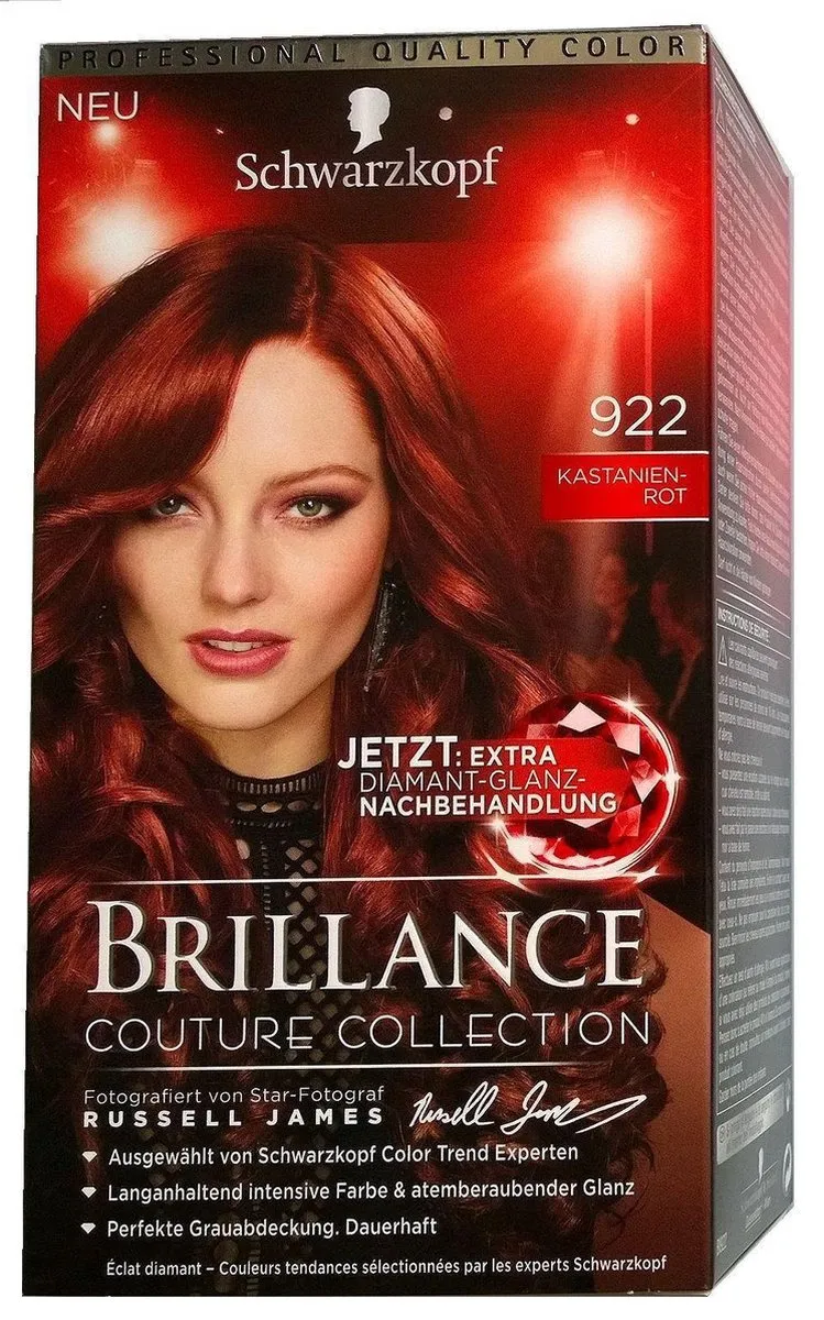 Schwarzkopf Coloration Brillance 922 Kastanje Rood 60ml