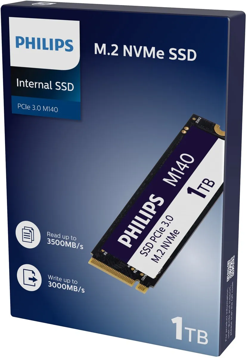 Philips FM01SM140B/00 M.2 NVMe SSD 1TB - 3500/3000 MB/s