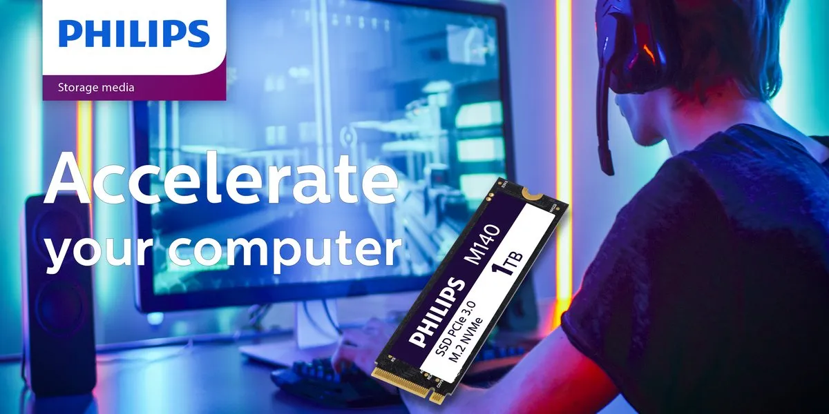 Philips FM01SM140B/00 M.2 NVMe SSD 1TB - 3500/3000 MB/s