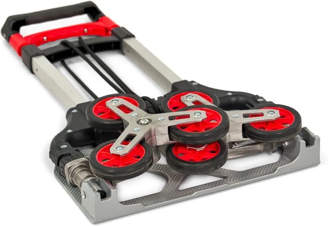 HBM Opvouwbare Steekwagen 75 Kg - Trappen - Rood