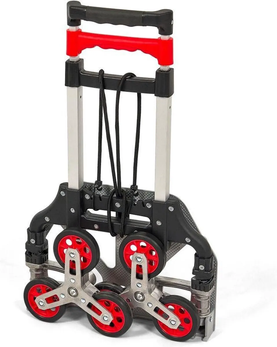 HBM Opvouwbare Steekwagen 75 Kg - Trappen - Rood