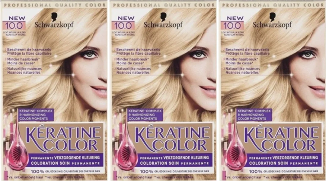 Schwarzkopf Keratine Color 10.0 Light Natuurlijk Blond