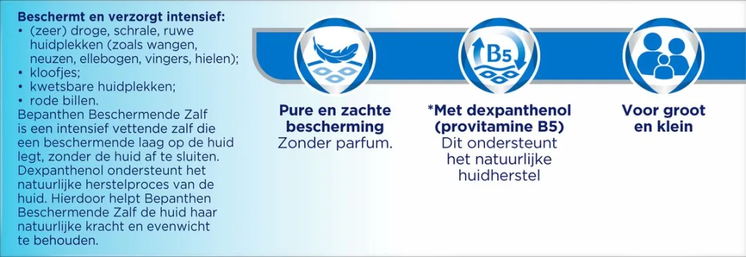 Bepanthen Beschermende Zalf 50g | Intensieve Verzorging voor Droge & Schrale Huid | Zonder Parfum | Met 5% Dexpanthenol