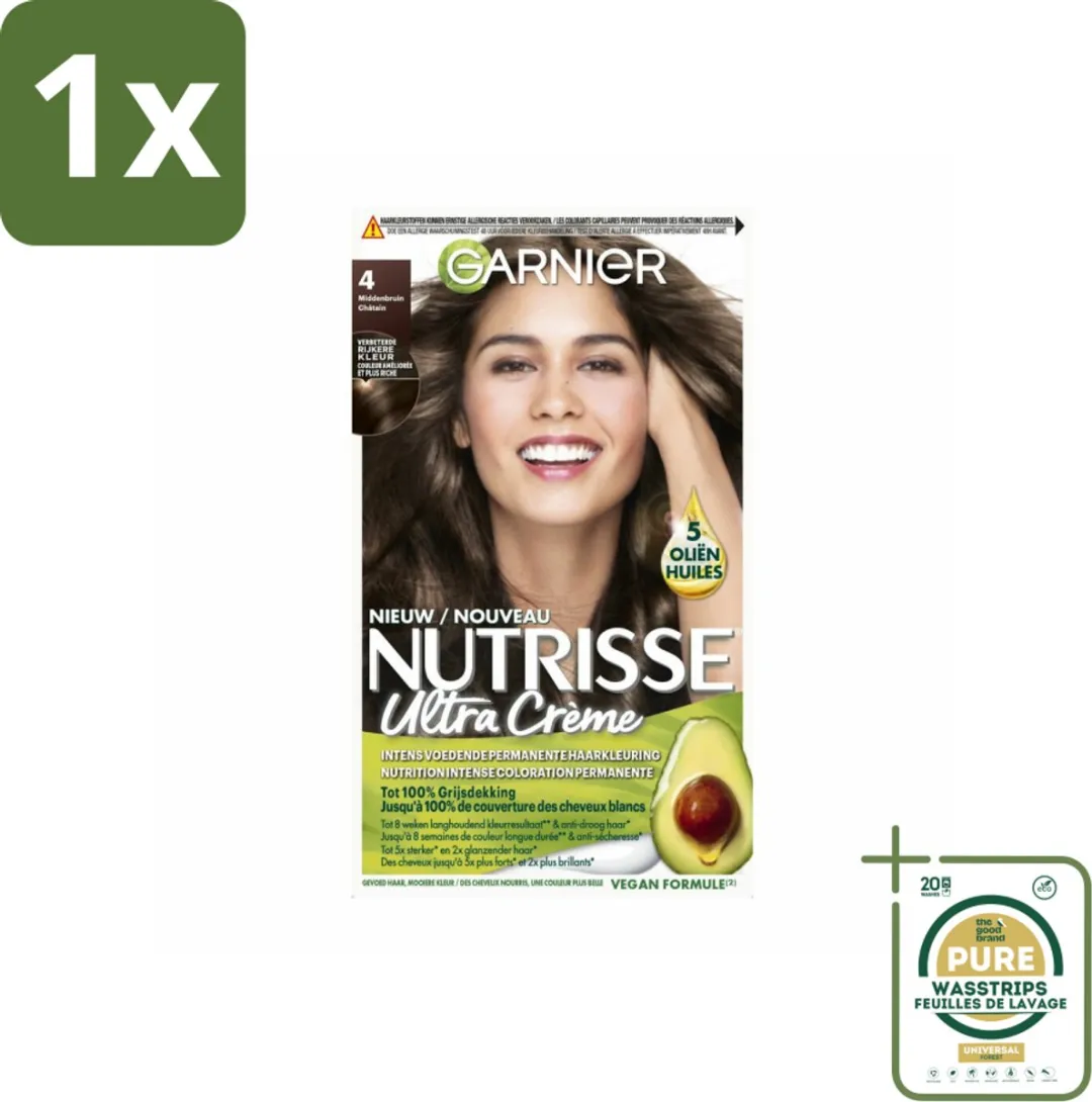 Garnier Nutrisse Ultra Crème Haarkleuring Middenbruin 824ml