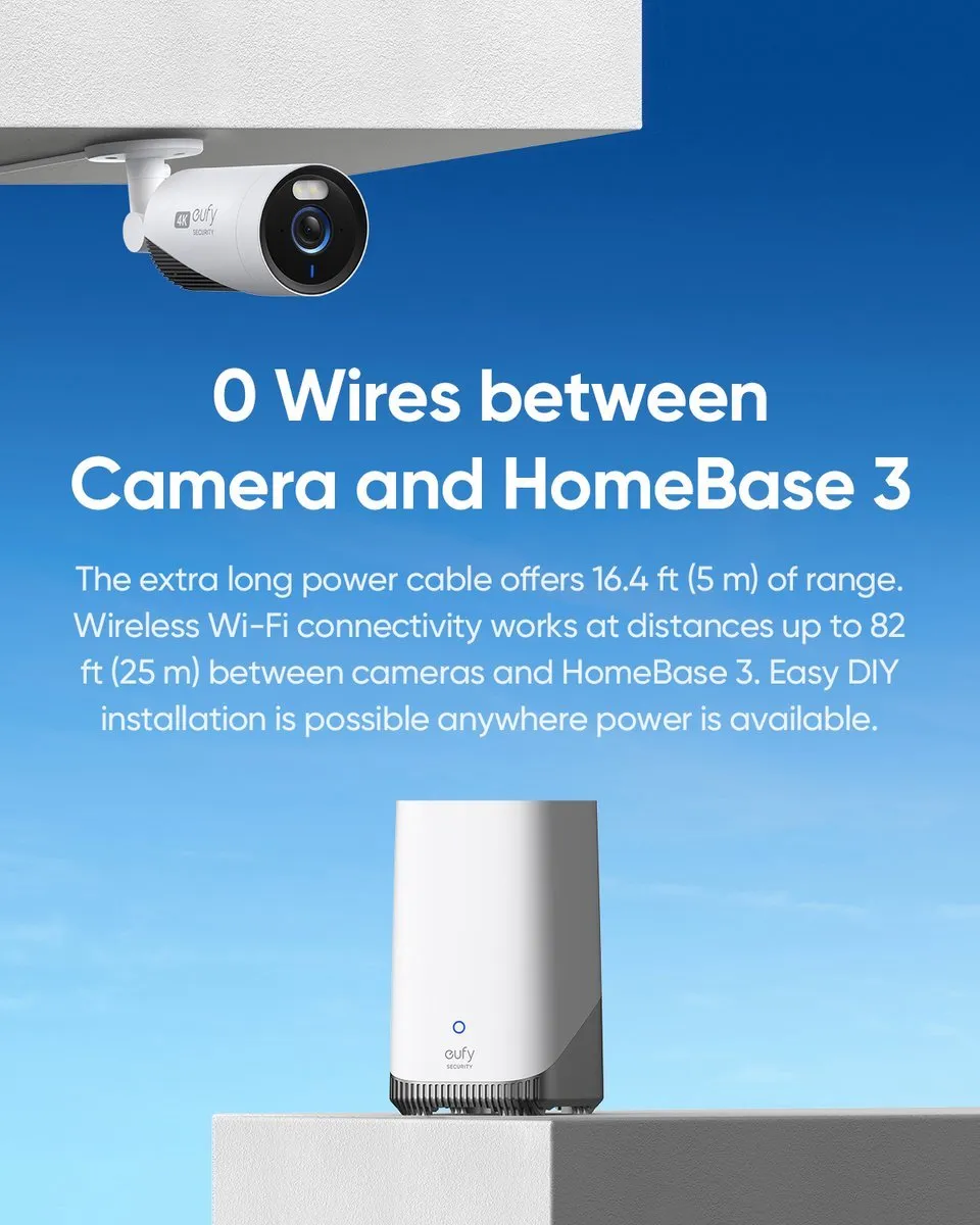 Eufy Security E330 Buitencamera - 4K Ultra HD - Zwart/Wit