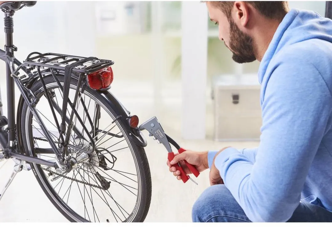 Novus Popnagel pistool N-30 grijs en rood