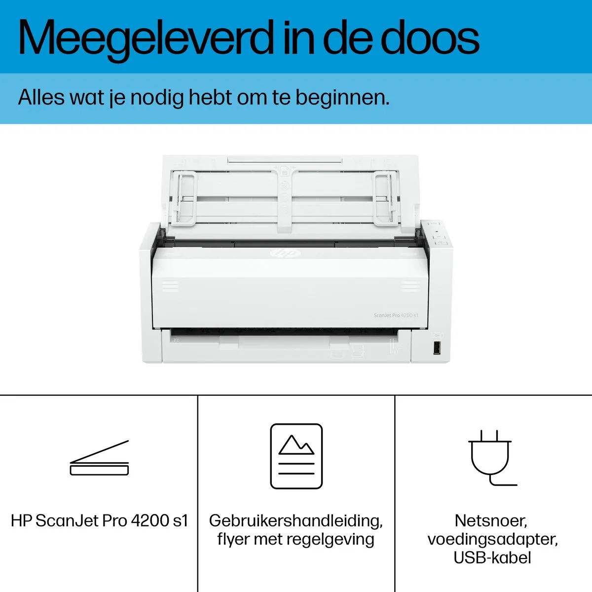 HP ScanJet Pro 4200 s1 ADF-scanner 8Q4W2A - A4 - Blauw/Wit