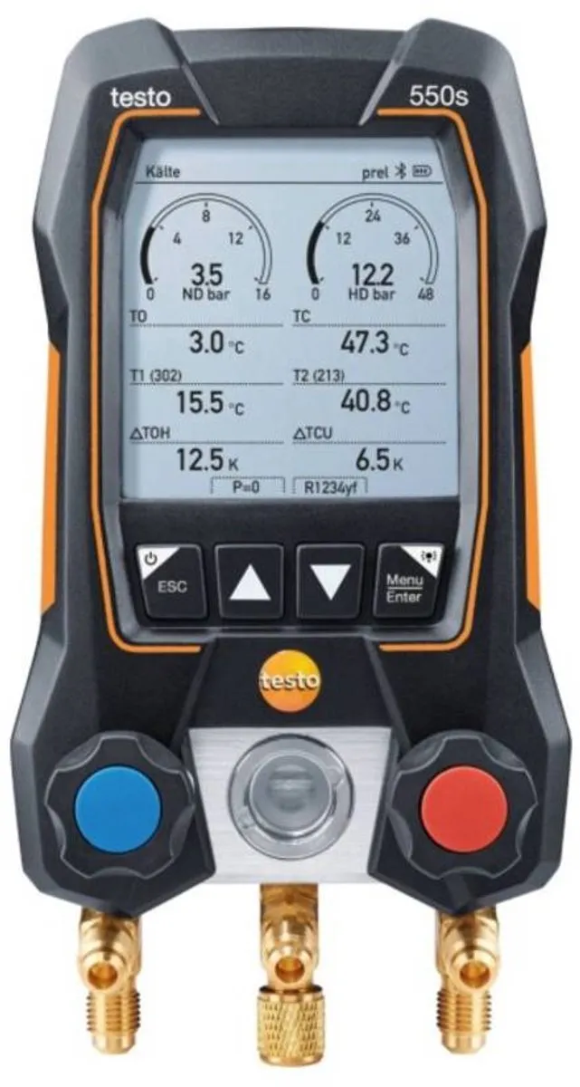 Testo 550s Koelmiddelmeter - Digitale 2-wegs monteurhulp