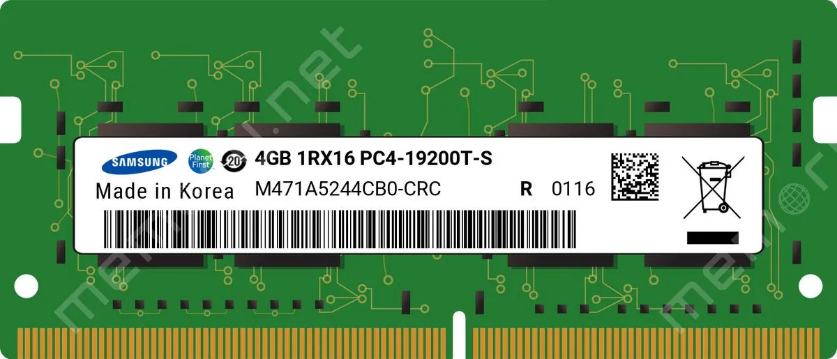 Samsung M471A5244CB0-CRC Laptopgeheugen 4GB DDR4 2400MHz