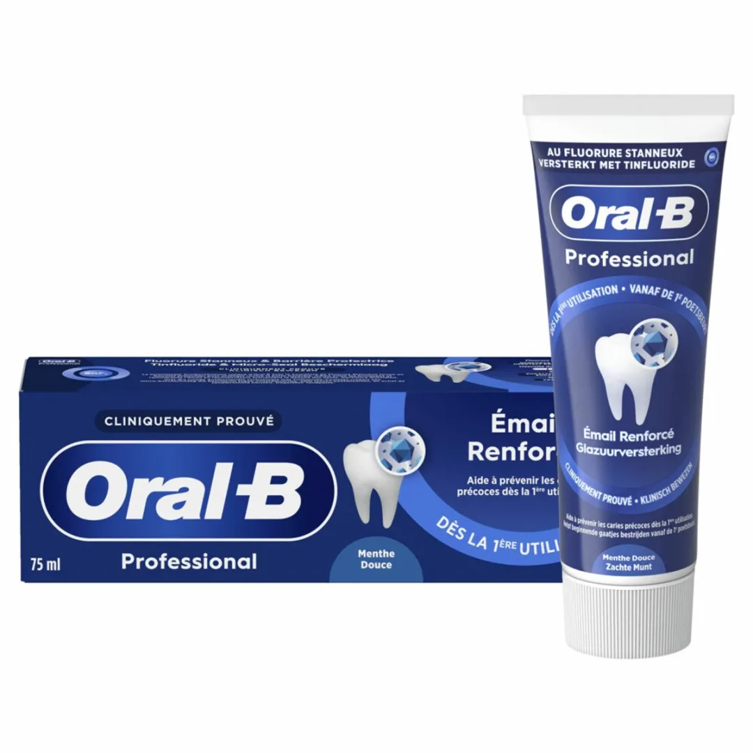 Oral-B Professional Glazuurversterkende Reiniging Munt Tandpasta - 12x75ml