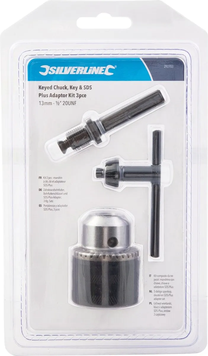 Silverline 13mm SDS-Plus Spankop met UNF-adapter - 1/2''