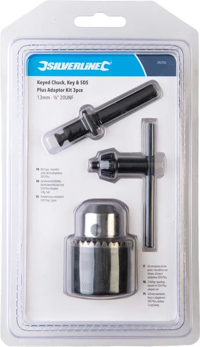 Silverline 13mm SDS-Plus Spankop met UNF-adapter - 1/2''