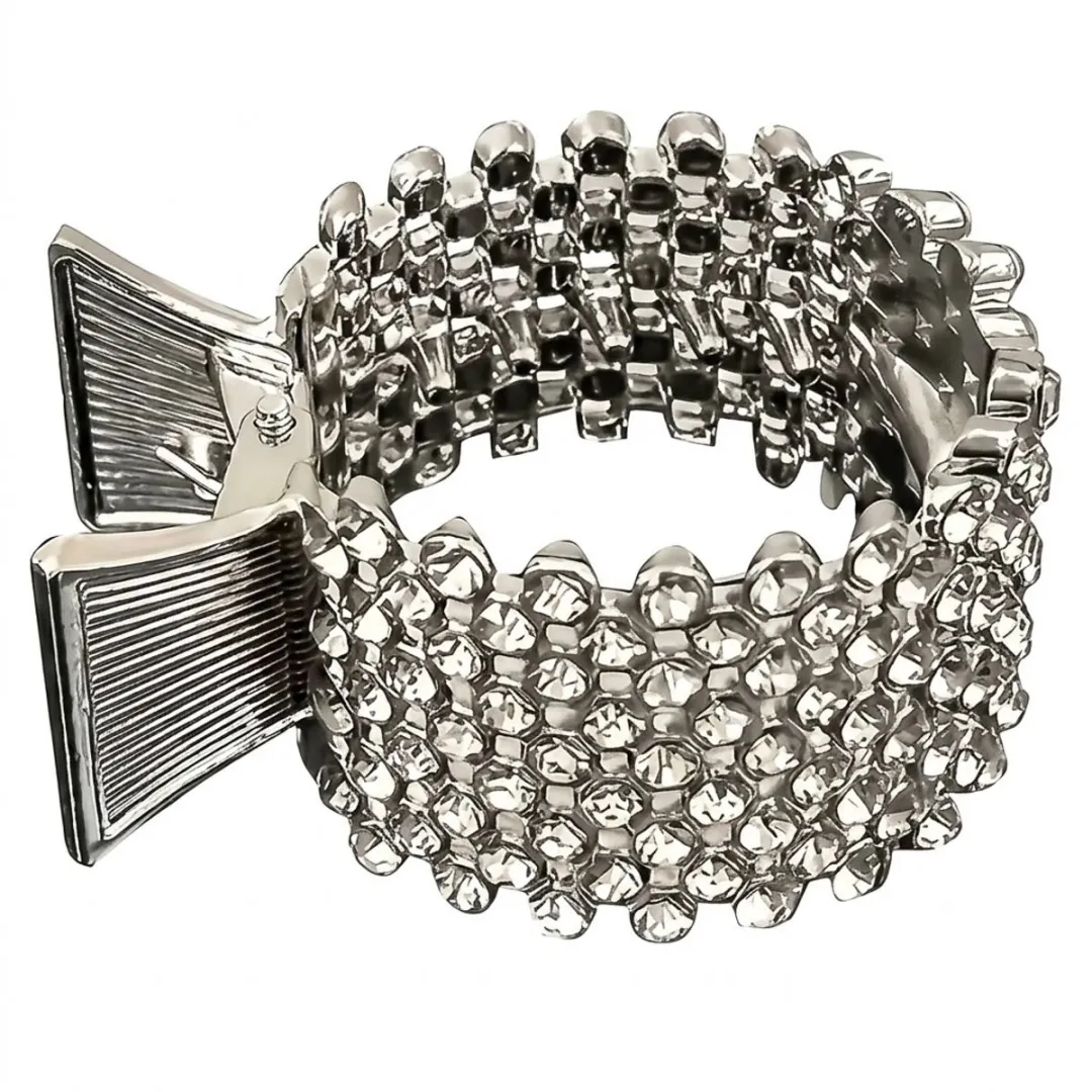 NuveX Luxe Haarclip Strass Zilver