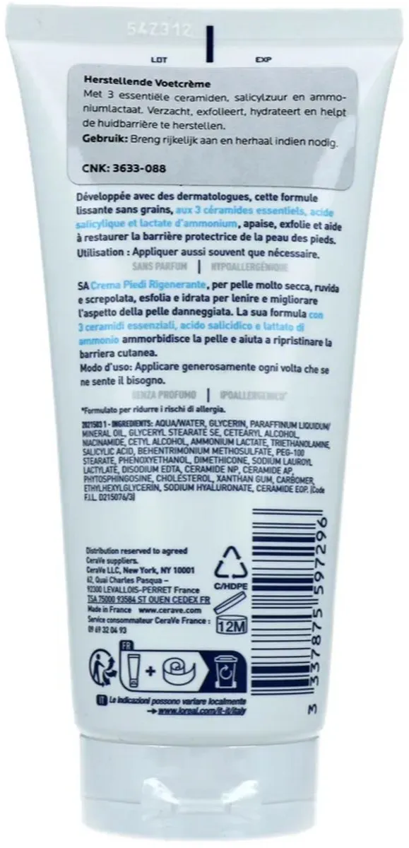 CeraVe SA Herstellende Voetcrème 88ml