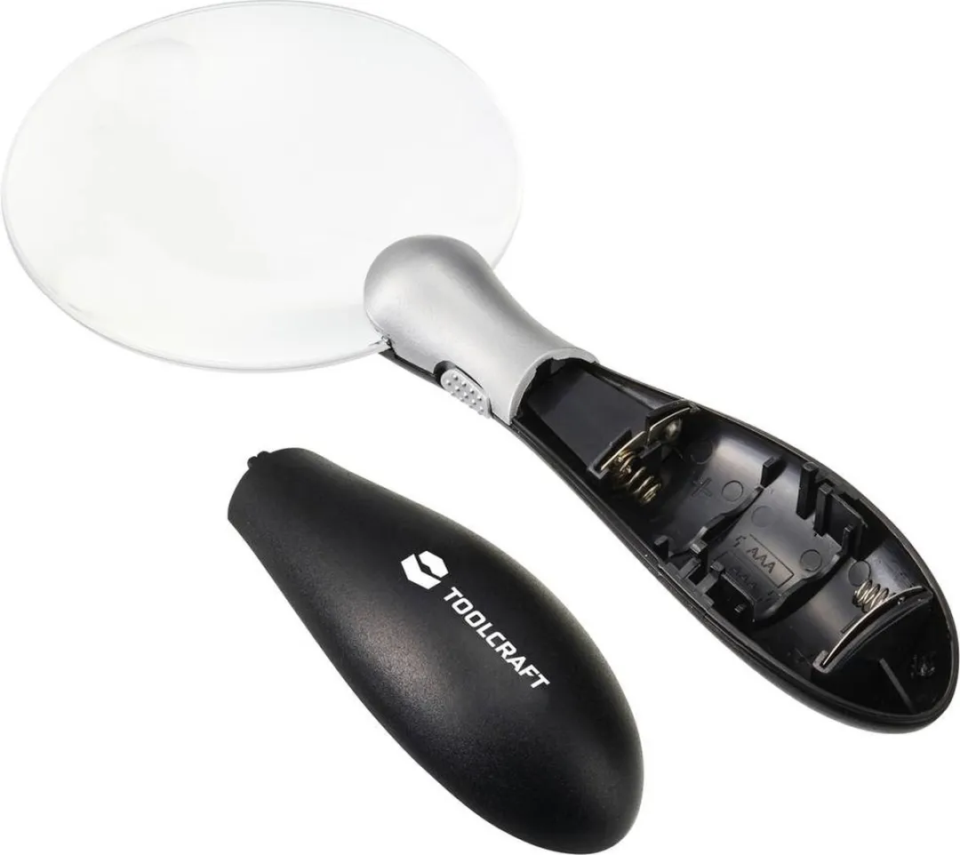 TOOLCRAFT TO-8997036 Vergrootglas - 3x/5x LED Verlicht