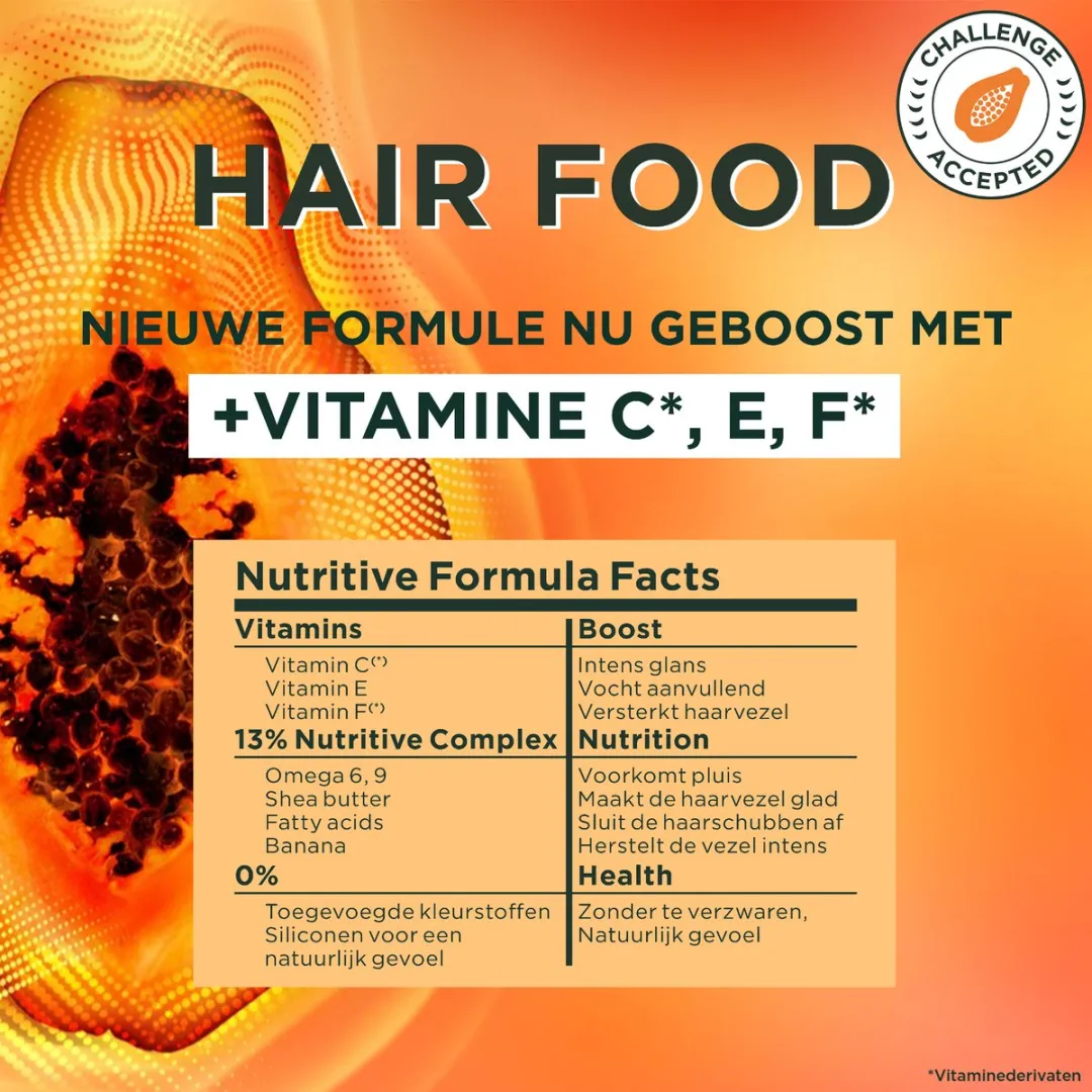 Garnier Fructis Hair Food Papaya Herstellend Haarmasker - 6x400ml